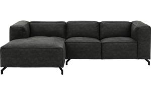 Goossens Bank Calvin grijs, micro leer, 2-zits, modern design