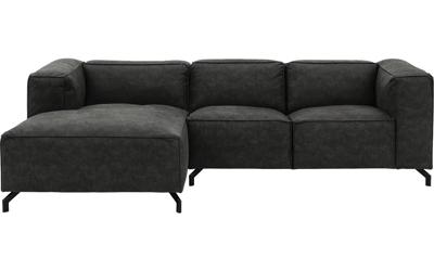 Goossens Bank Calvin grijs, micro leer, 2-zits, modern design