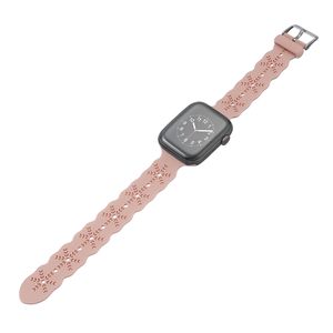 Bandje geschikt voor Apple Watch 42/44MM - Maat L - Sportband - Horlogebandje - Polsband - Kunstleer - Roze