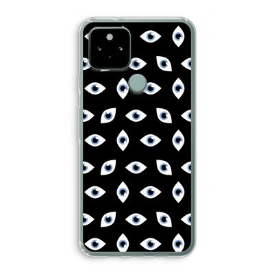 Eyes pattern: Google Pixel 5 Transparant Hoesje
