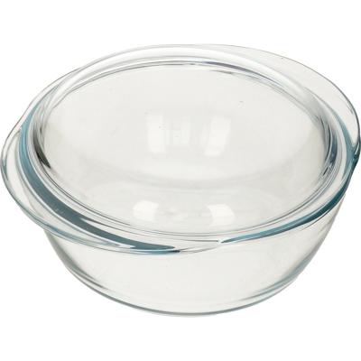 Pyrex ronde glazen ovenschaal met deksel - 2,1 liter - 25 x 20 x 11 cm - Ovenschotel schalen Pyrex ronde glazen ovenschaal met deksel - 2,1 liter - 25 x 20 x 11 cm - Ovenschotel schalen