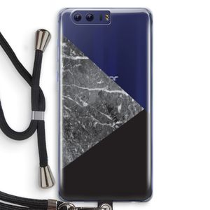 Combinatie marmer: Honor 9 Transparant Hoesje met koord