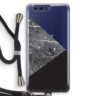 Combinatie marmer: Honor 9 Transparant Hoesje met koord
