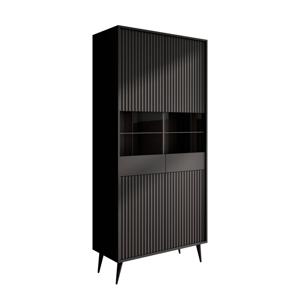 Meubella Vitrinekast Winq - Antraciet - 90 cm