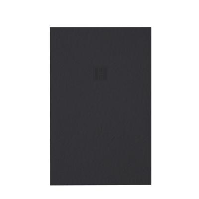 ZEZA Grade douchevloer - 100x130cm - antislip - antibacterieel - mineraalmarmer - rechthoek - mat zwart 400000000000019764