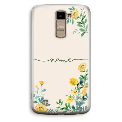 Gele bloemen: LG K10 (2016) Transparant Hoesje