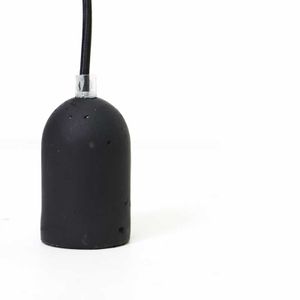 Fitting E27 beton zwart snoer 2 meter zwart handpainted Farrow -Ball Black mat
