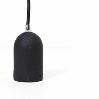 Fitting E27 beton zwart snoer 2 meter zwart handpainted Farrow -Ball Black mat