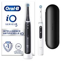 Oral-B elektrische tandenborstel iO 5 duo verpakking zwart + wit - thumbnail