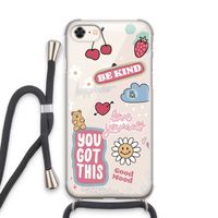 Positivity: iPhone 8 Transparant Hoesje met koord Positivity: iPhone 8 Transparant Hoesje met koord