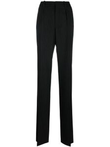 Saint Laurent pantalon droit à fines rayures - Noir