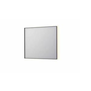 Spiegel INK SP32 90x4x80 cm Incl. Indirect LED-Verlichting Rondom en Spiegelverwarming Geborsteld Metal Black