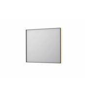 Spiegel INK SP32 90x4x80 cm Incl. Indirect LED-Verlichting Rondom en Spiegelverwarming Geborsteld Metal Black