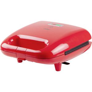 DOMO Snack Party 5in1 Sandwich toaster CoolTouch-behuizing, Anti-aanbaklaag Rood