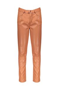 NoBell Meisjes broek PU + riem - Sylver - Soft Copper