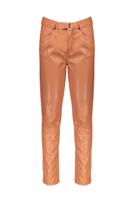 NoBell Meisjes broek PU + riem - Sylver - Soft Copper