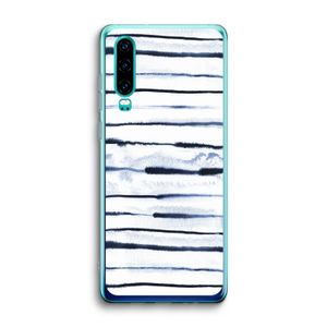 Ink Stripes: Huawei P30 Transparant Hoesje