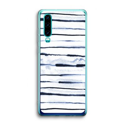 Ink Stripes: Huawei P30 Transparant Hoesje