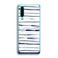 Ink Stripes: Huawei P30 Transparant Hoesje