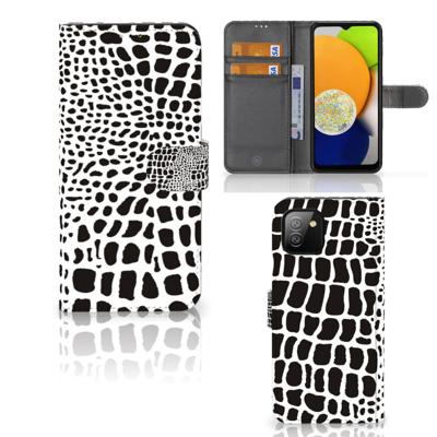Samsung Galaxy A03 | Telefoonhoesje | Met pasjeshouder | Slangenprint