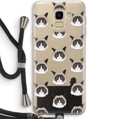 It's a Purrr Case: Samsung Galaxy J6 (2018) Transparant Hoesje met koord