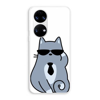 Cool cat: Huawei P50 Transparant Hoesje
