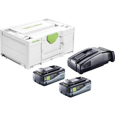 Festool SYS 18V 2x8,0/SCA16 577327 Energieset Incl. 2 accus, Incl. lader