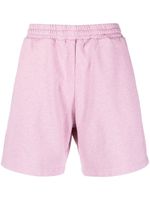 MSGM short en coton à logo brodé - Rose