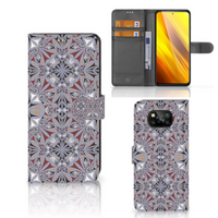 Xiaomi Poco X3 | Poco X3 Pro Bookcase Flower Tiles - thumbnail