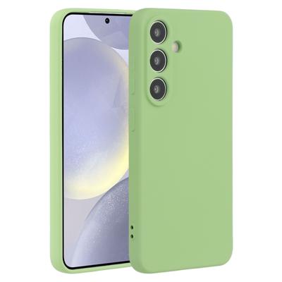 Lunso Samsung Galaxy S25 Plus hoesje - Flexibel siliconen Backcover Lichtgroen