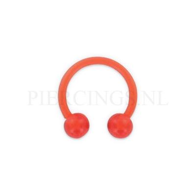 Circulair barbell 1.2 mm acryl rood