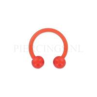 Circulair barbell 1.2 mm acryl rood