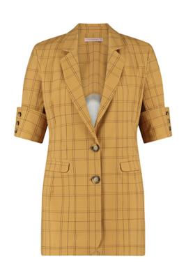 Aniek check blazer - musterd/mango - 07004