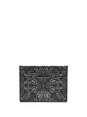 Philipp Plein porte-cartes en cuir à logo imprimé - Noir