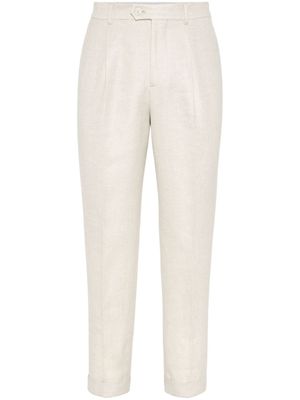 Brunello Cucinelli pantalon de costume à plis - Tons neutres