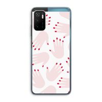 Hands pink: Xiaomi Poco M3 Pro 5G Transparant Hoesje