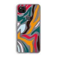 Colored Zebra: Google Pixel 4a Transparant Hoesje
