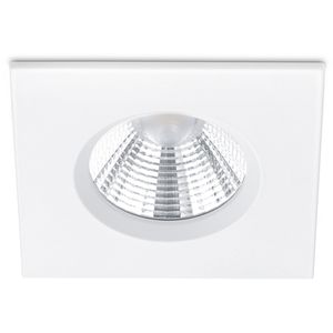 LED Spot - Inbouwspot - Trion Zagrona - 5W - Waterdicht IP65 - Dimbaar - Warm Wit 3000K - Mat Wit - Aluminium - Vierkant