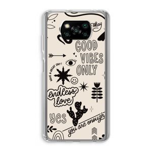 Good vibes: Xiaomi Poco X3 NFC Transparant Hoesje