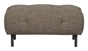 WOOOD Hocker 'Lloyd' Geweven stof, kleur Donkerbruin Melange