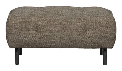 WOOOD Hocker 'Lloyd' Geweven stof, kleur Donkerbruin Melange