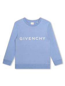 Givenchy Kids sweat à logo imprimé - Bleu