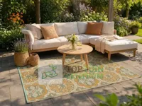 Buitenkleed 120x180cm groen/bruin/oranje