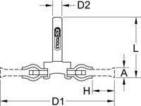 KS TOOLS ronde staaldraadborstel round brush with 6mm shaf ks-tools 75x12mm