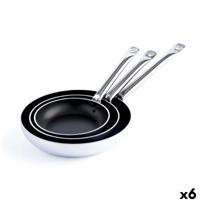 Pan Quid Professional Pro-induction Zwart Metaal Staal Ø 24 cm (6 Stuks)