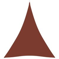 vidaXL Zonnescherm driehoekig 3x4x4 m oxford stof terracottakleurig - thumbnail