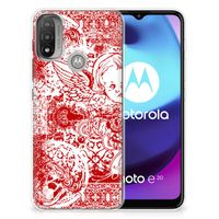 Silicone Back Case Motorola Moto E20 | E40 Angel Skull Rood