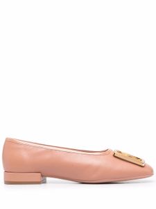 Ferragamo ballerines à logo embossé - Rose