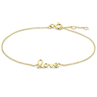 Armband Love geelgoud 16,5-18,5 cm