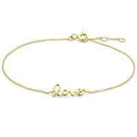 Armband Love geelgoud 16,5-18,5 cm